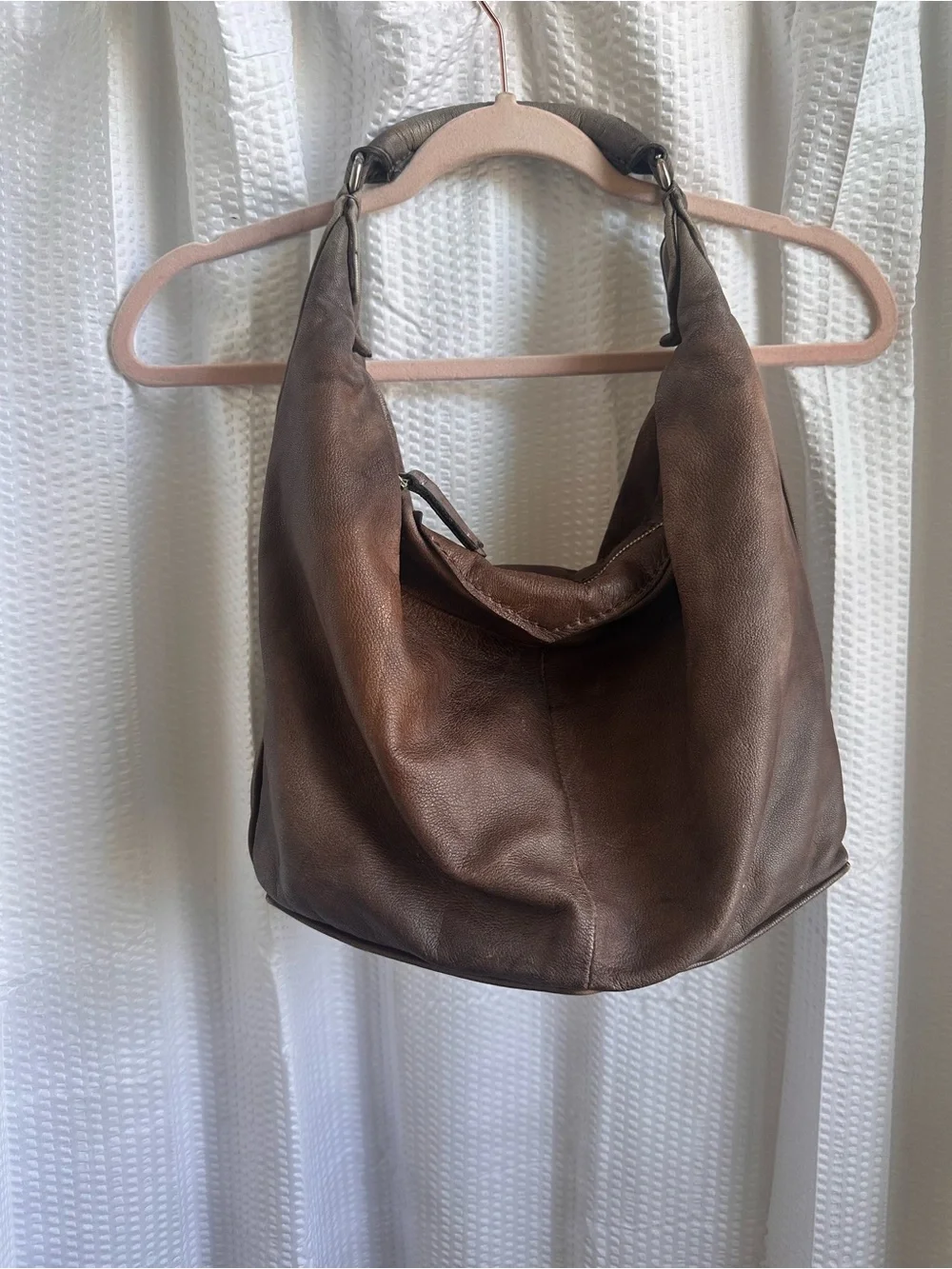 Liebeskind Brown Leather Hobo with Soft Pebbled Finish